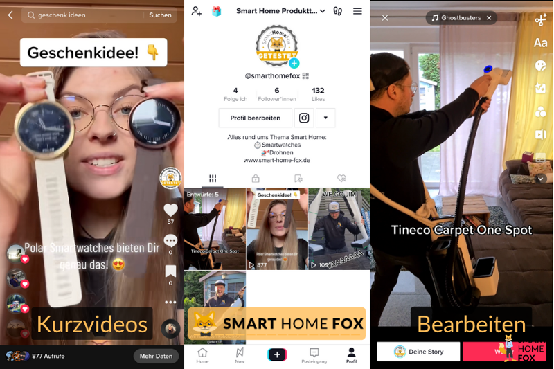 Screenshot von Smart Home Fox Tiktok